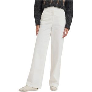 Peserico, Dames, Broeken, Wit, Maat: XS Katoen,