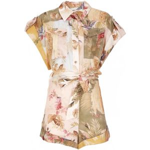 Zimmermann, Dames, Jumpsuits & Playsuits, Veelkleurig, Maat: S Linnen,