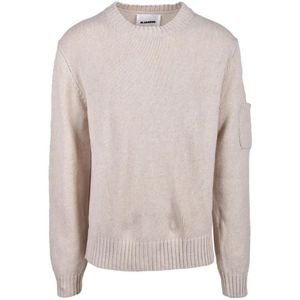 Jil Sander, Heren, Truien, Beige, Maat: XL Katoen,