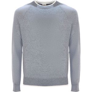 Eleventy, Heren, Truien, Grijs, Maat: 2XL Wol,