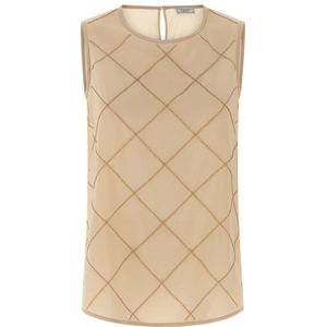 Peserico, Dames, Tops, Beige, Maat: M Zijde,