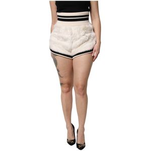 Dolce & Gabbana, Dames, Korte broeken, Wit, Maat: M Zijde,