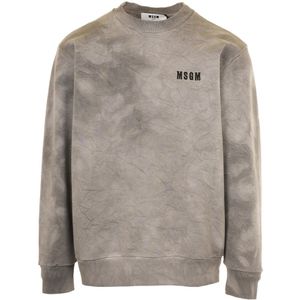 Msgm, Heren, Sweatshirts & Hoodies, Grijs, Maat: M