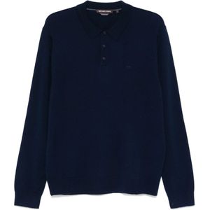 Michael Kors, Heren, Tops, Blauw, Maat: L Wol,