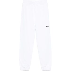 Msgm, Dames, Broeken, Wit, Maat: XS Katoen,