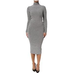 Dolce & Gabbana, Dames, Jurken, Grijs, Maat: XS Nylon,