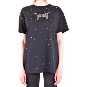 Philipp Plein, Dames, Tops, Zwart, Maat: S Katoen,