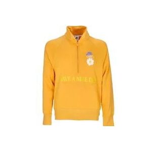 Nike Lichtgewicht hoge hals sweatshirt sportkleding , Yellow , Heren , Maat: XS