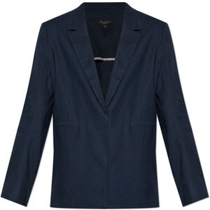 Rag & Bone, Dames, Jassen, Blauw, Maat: 2XS Linnen,