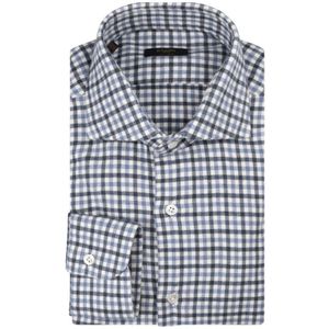 Barba, Heren, Overhemden, Blauw, Maat: 5XL Katoen,