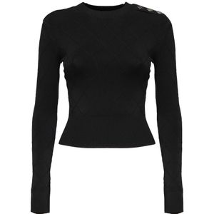 Guess, Dames, Truien, Zwart, Maat: XS Viscose,