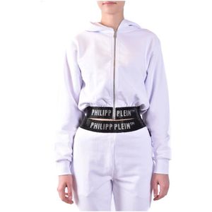 Philipp Plein, Dames, Sweatshirts & Hoodies, Wit, Maat: M Katoen,