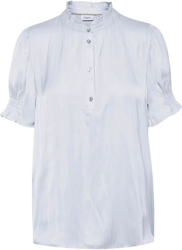 Saint Tropez, Dames, Blouses & Shirts, Blauw, Maat: M