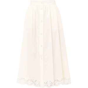 Twinset, Dames, Rokken, Wit, Maat: L Katoen,