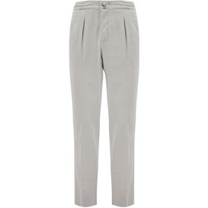 Kiton, Heren, Broeken, Grijs, Maat: W40