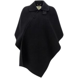 Fendi, Dames, Jassen, Zwart, Maat: XS Wol,