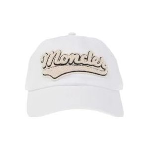 Moncler Baseballpet , White , Dames , Maat: ONE Size