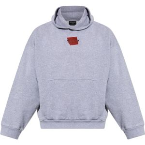 Balenciaga, Heren, Sweatshirts & Hoodies, Grijs, Maat: M Katoen,