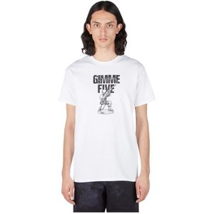 Gimme Five, Heren, Tops, Wit, Maat: S