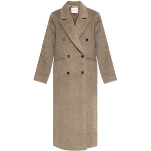 Samsøe Samsøe, Dames, Mantels, Beige, Maat: XS Wol,