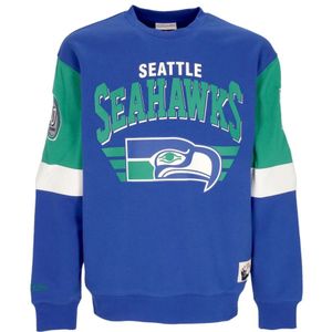 Mitchell & Ness, Heren, Sweatshirts & Hoodies, Blauw, Maat: S Katoen,