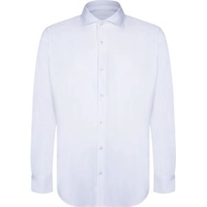 Dell'oglio, Heren, Overhemden, Wit, Maat: L Leer,