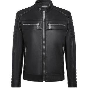 Philipp Plein, Heren, Jassen, Zwart, Maat: M Leer,
