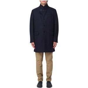 Fay, Heren, Mantels, Blauw, Maat: 2XL Wol,