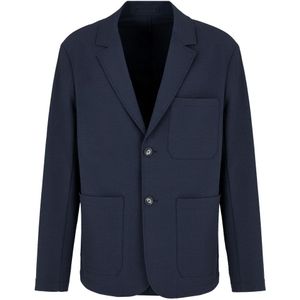 Emporio Armani, Heren, Jassen, Blauw, Maat: S Polyamide,