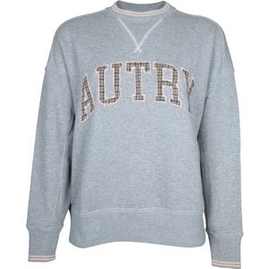 Autry - Grijze Katoenen Logosweatshirt - Dames - Vesten
