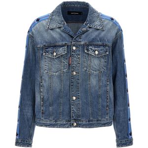 Dsquared2, Heren, Jassen, Blauw, Maat: L Denim,