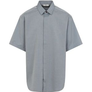 Fear Of God, Heren, Overhemden, Grijs, Maat: M Katoen,