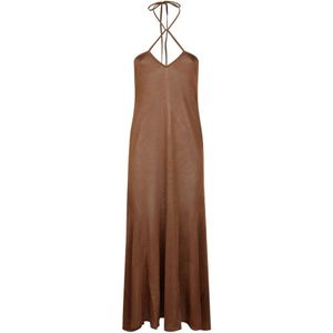 Tom Ford, Dames, Jurken, Bruin, Maat: M Viscose,