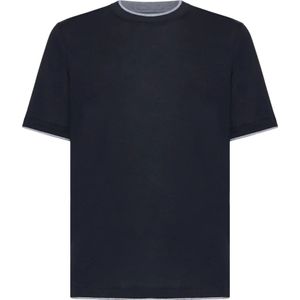 Brunello Cucinelli, Heren, Tops, Zwart, Maat: XL Jersey,