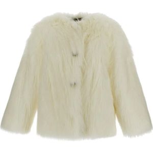 Dolce & Gabbana, Dames, Jassen, Wit, Maat: 3XS Leer,