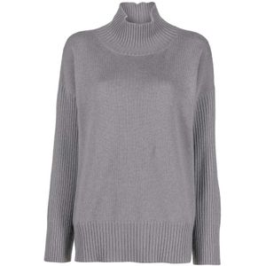 Lorena Antoniazzi, Dames, Truien, Grijs, Maat: 2XL Kasjmier,
