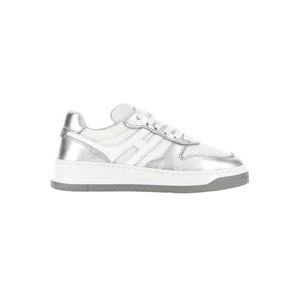 Hogan Witte Platte Sneakers Rebel Stijl , White , Dames , Maat: 36 1/2 EU