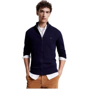 Tommy Hilfiger, Heren, Sweatshirts & Hoodies, Blauw, Maat: S Katoen,