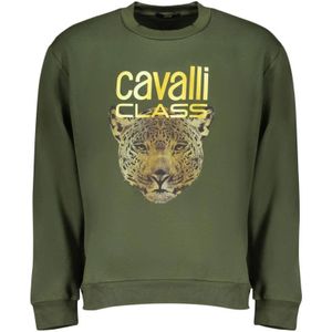 Cavalli Class, Heren, Sweatshirts & Hoodies, Groen, Maat: L Fleece,