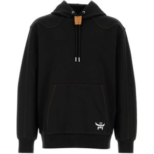 Mcm, Heren, Sweatshirts & Hoodies, Zwart, Maat: S Poliester,