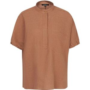 Bugatti, Dames, Blouses & Shirts, Oranje, Maat: XS Linnen,