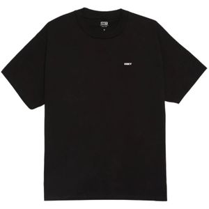Obey, Heren, Tops, Zwart, Maat: M Katoen,