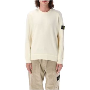Stone Island, Heren, Truien, Beige, Maat: 2XL Katoen,