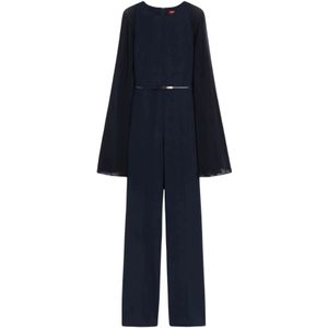 Max Mara Studio, Dames, Jumpsuits & Playsuits, Blauw, Maat: L