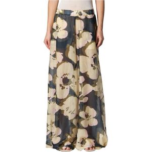 Roberto Collina, Dames, Broeken, Veelkleurig, Maat: M