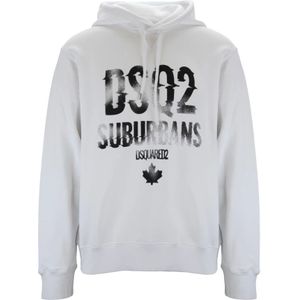 Dsquared2 - Hoodie - Wit - Heren