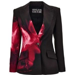 Versace Jeans Couture, Dames, Jassen, Zwart, Maat: XS Leer,