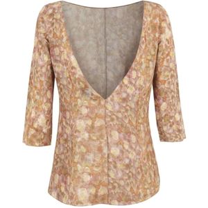 Cortana, Dames, Tops, Beige, Maat: XS Zijde,