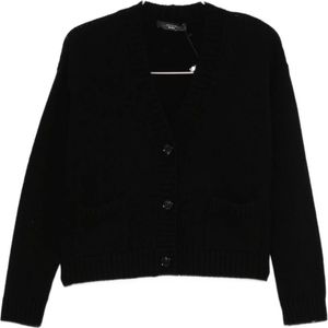 Weekend Max Mara, Dames, Truien, Zwart, Maat: L Wol,