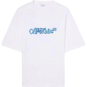 Off White, Heren, Tops, Wit, Maat: S Katoen,